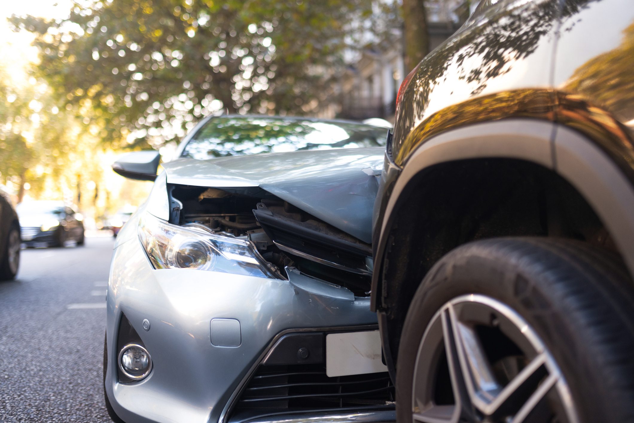 Accidente entre dos vehículos