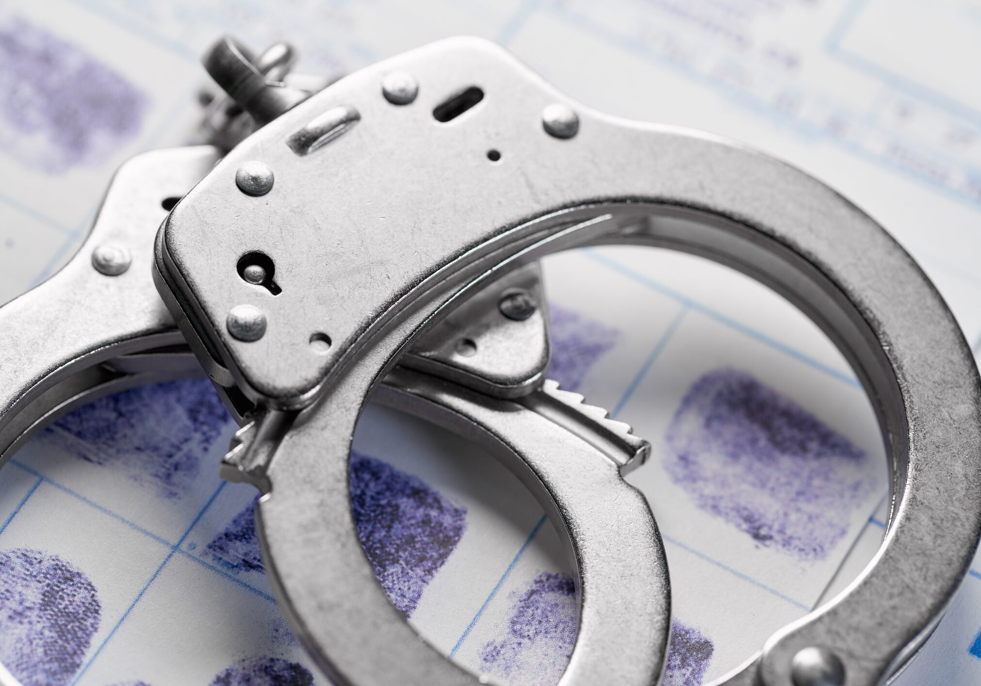 Handcuffs on fingerprints